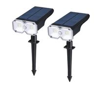 GRIFEMA GD251-2 Luces Solares LED Exterior Jardin [2 Piezas/18 LED/5 Modos], IP65 Impermeable, para Iluminación de Caminos, Patio, Terreza, Césped