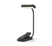 GRIFEMA Luz de Lectura para Libros en Cama, Lámpara Libro con Cabezal Giratorio de 180° y Pinza de Silicona, 10 LED Recargable USB-C, 3 Modos de Color y Atenuación 100-5%