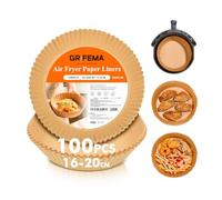 GRIFEMA Papel Freidora Aire para Cosori Cecotec 2-4 L, 100 Unidades