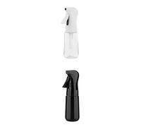 GRIFEMA Pulverizadores de Agua 200ml (Negro + Blanco) - Botellas Spray Reutilizables sin BPA con Niebla Fina y Pulverización Continua para Plantas, Cabello y Limpieza