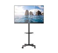 GRIFEMA Soporte TV Ruedas para 26-65” Soporte TV Pie Altura Ajustable y Inclinable Universal Soporte TV Suelo con Estante Hasta 40 kg, VESA MÁX. 400x400mm Fácil Instalación Robusto para Plasma/LCD/LED