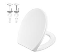 GRIFEMA - Tapa WC, Asiento Inodoro, Cierra Suave, Liberación Rápida, Urea formaldehído, Blanco, uno [Exclusivo en Amazon], 44,5 x 38 x 3,3 cm
