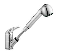 Grifería de Cocina Mezclador con Ducha, Grifo de Ducha con Una Sola Palanca con Grifo Para Lavamanos Grifo para Lavamanos (Plata)