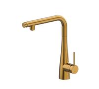 Grifería de cocina monomando fabricada en latón cuenta con acabado en oro cepillado Split de Imex - Oro / Latón / Imex