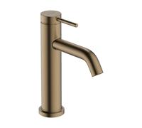 Grifería de lavabo hansgrohe Tecturis S 110 CoolStart, EcoSmart+, sin juego de desagüe, alcance de 116 mm, 73312140, Color: Bronce cepillado