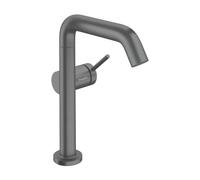 Grifería de lavabo hansgrohe Tecturis S 210 Fine CoolStart, con caño giratorio y juego de desagüe PUSH, EcoSmart+, 73360340, Color: Cromo negro cepillado