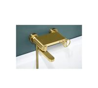 Grifería monomando de bañera y ducha hecha de latón con acabado oro cepillado Olimpo de Imex - Oro / Latón / Imex