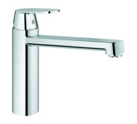 Grifería monomando de fregadero Grohe Eurosmart Cosmopolitan, baja presión, 221mm de proyección, media-alta, orientable, 30194000