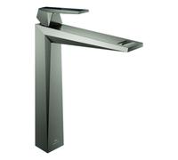 Grifería monomando de lavabo Grohe Allure Brilliant Private Collection, tamaño XL, 174 mm de proyección, Caesarstone Vanilla Noir, sin juego de desagüe, 24419AL0, Color: grafito duro cepillado