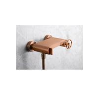 Grifería monomando para ducha hecha de latón con acabado oro rosa cepillado Olimpo de Imex - Rosado / Latón / Imex