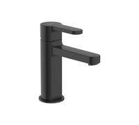 Grifería Monomando para Lavabo Cuerpo Liso Apertura Agua Fría Negro Mate Roca
