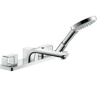 Grifería para bañera de 4 agujeros hansgrohe AXOR Urquiola, proyección 198mm, 11443310, Color: Oro rojo cepillado