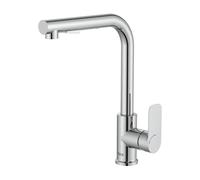 Grifería para Cocina Monomando con Caño Curvo Giratorio y Ducha Extraíble Cromado Roca