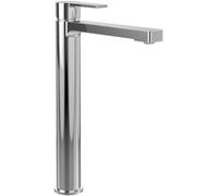 Grifería para lavabo Villeroy & Boch Architectura elevada, grifo de baño con tapón de empuje, grifería para lavabos de bajo consumo de agua, altura de pico 276 mm, rectangular, cromado