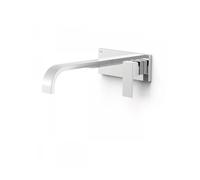 Grifería para pared con caño de latón con acabado cromado Cuadro TRES - Con válvula click-clack