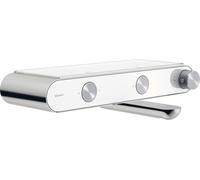 Grifería termostática Duravit Termostato de baño, 2 consumidores, roseta redonda, TH5220001005, Color: Cromo/blanco alto brillo