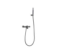 Grifería termostática para bañera y ducha hecha de latón con acabado negro metalizado Monza de Imex