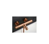 Grifería termostática para bañera y ducha hecha de latón con acabado oro rosa cepillado Genova de Imex