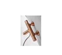 Grifería termostática para bañera y ducha hecha de latón con acabado oro rosa cepillado Line de Imex