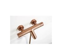 Grifería termostática para bañera y ducha hecha de latón con acabado oro rosa cepillado Monza de Imex