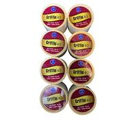 Griffin 40 Hilos de algodón para cejas, removedor de vello facial antiséptico, depilación facial y corporal (paquete de 8, 300 m cada uno, algodón natural, forma redonda)