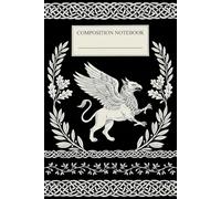 Griffin Composition Notebook: Square Grid Graph Paper, 6x9 Inch, 120 Pages, Vintage Dark Academia Aesthetic Journal