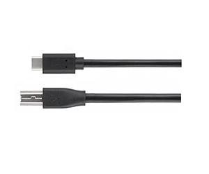 Griffin - Conector USB Tipo C a USB B para impresoras, Discos y Discos Duros (1,8 m)