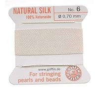 Griffin - Cordón y Aguja de Seda, Talla 6, Color Blanco