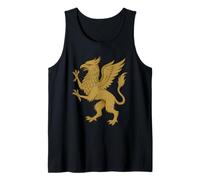 Griffin Crest Renacimiento Fantasía Heráldica Medieval Gryphon Camiseta sin Mangas