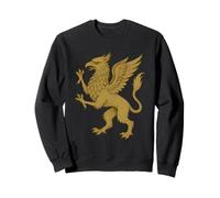 Griffin Crest Renacimiento Fantasía Heráldica Medieval Gryphon Sudadera