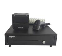 Pack para TPV Approx appPOSPACK4180-2D/ Cajón Portamonedas + Impresora Térmica de Tickets + Lector de Códigos + Rollos Térmicos