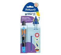 Griffix - Pluma estilográfica para zurdos, color negro neón