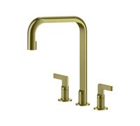 Grifo 3 Agujeros Gessi Inciso 58701 727 Brass Brushed PVD