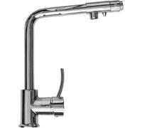 Grifo 3 Vías para equipos de Osmosis Inversa. Modelo Salacia. Fabricado en Acero Inoxidable. Agua fría, agua natural y agua filtrada por ósmosis inversa. Bbagua.