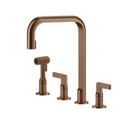 Grifo 4 Agujeros Gessi Inciso 58703 708 Copper Brushed PVD