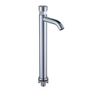 Grifo ahorro de agua plateado grifo dosificador de cierre automático grifo temporizador público grifos de botón para cocina en casa, baño, hotel(D)