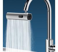 Grifo aireador 3 modos, extensión con filtro antisalpicaduras, ahorro de agua para fregadero cocina y baño