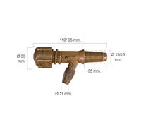 Grifo Barril Plástico Número 0 Para 50 Litros
