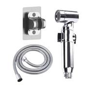 Grifo Bidet WC Manguera 150 cm Soporte Sin Taladro Ducha Higiénica Inodoro Baños Cocina