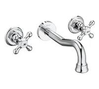 Grifo Bimando de Instalación Empotrable para Lavabo Carmen Cromo Roca