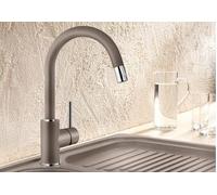 Blanco Mida-S grifo de cocina de pie marrón 521461