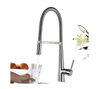 Grifo Buena calidad de construcción Caño de resorte giratorio Tirar hacia abajo Pulverizador de 2 funciones Cepillado Bronce antiguo Latón Fregadero de cocina Grifo Mezclador Cepillo Grifo inteligent