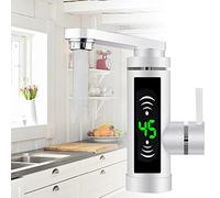 Grifo calefactor instantáneo,3000W eléctrico continuo Heater Led grifo eléctrico grifo de cocina grifo eléctrico acero inoxidable 220V para cocina, cuarto de baño, blanco