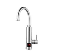 Grifo Calentador De Agua Calentador de agua instantáneo eléctrico, máquina calentamiento doble uso en frío y caliente, grifo sin depósito, herramienta cocina bajo el tipo 220V(Primary Color SUS)
