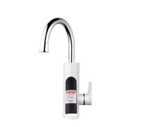 Grifo Calentador De Agua Calentador de agua instantáneo eléctrico, máquina calentamiento doble uso en frío y caliente, grifo sin depósito, herramienta cocina bajo el tipo 220V(White)