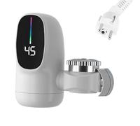 Grifo Calentador De Agua Caliente,Grifería Con Pantalla Digital Led Y Calentamiento Rápido | Accesorio Para Grifo 3000W Para Baño Cocina Interior