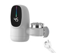 Grifo Calentador de Agua Kit Accesorios 3000W | Calentador Eléctrico Instantáneo Con Pantalla LED Digital De Temperatura Agua Caliente Instantánea Para Hogar, Cocina,