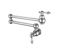 Grifo Cocina Abatible Grifo de cocina plegable, grifo un solo agua fría, baño, grifos plegables giratorios, oculto(Chrome Faucet)