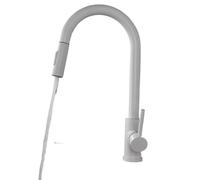 Grifo Cocina Extraible Grifo extraíble for cocina de color avena blanca, lavabo for verduras, fregadero giratorio(Color1,G3/8)