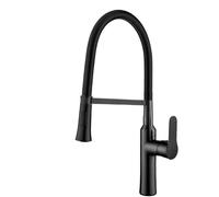 Grifo Cocina Extraible Grifos de cocina for agua fría y caliente, cromados, for lavabo, grifos cuadrados, mezcladores(Black)